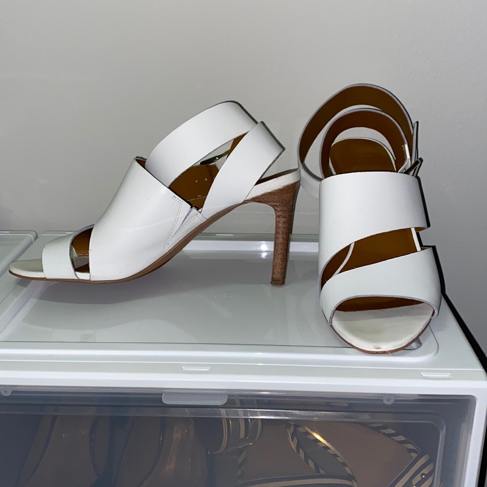 Soft white Franco Sarto heels
